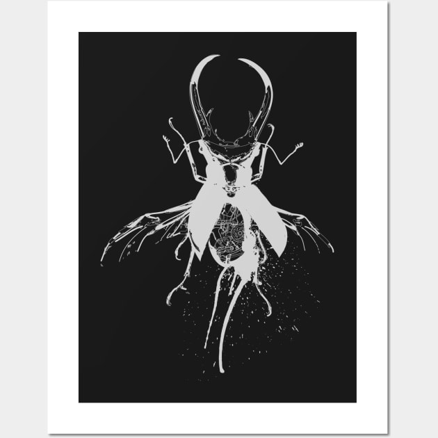 Clockwork dead beetle (Dark Tee) Wall Art by Ikographik